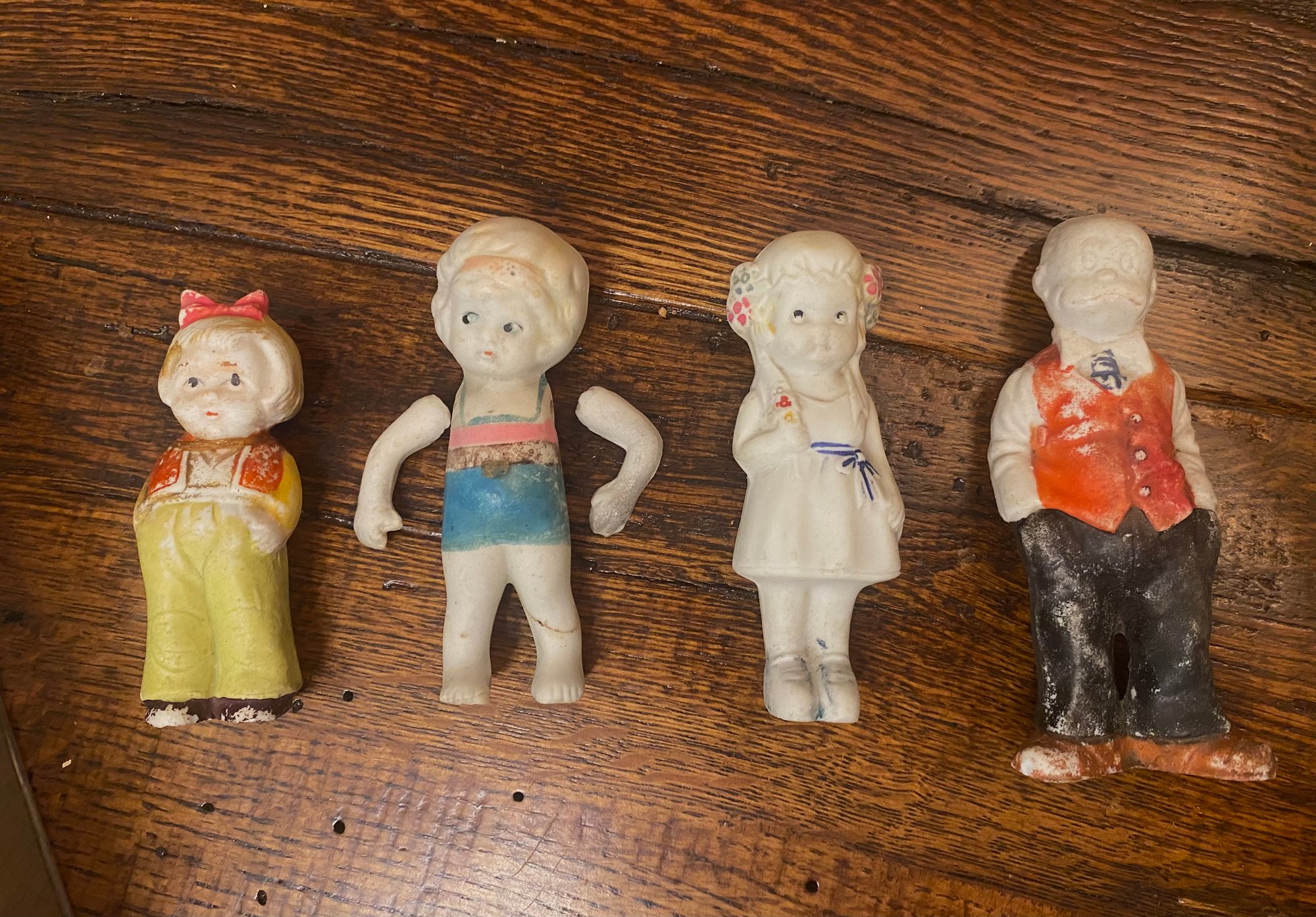 4 Vintage JAPAN Bisque Figures 13143