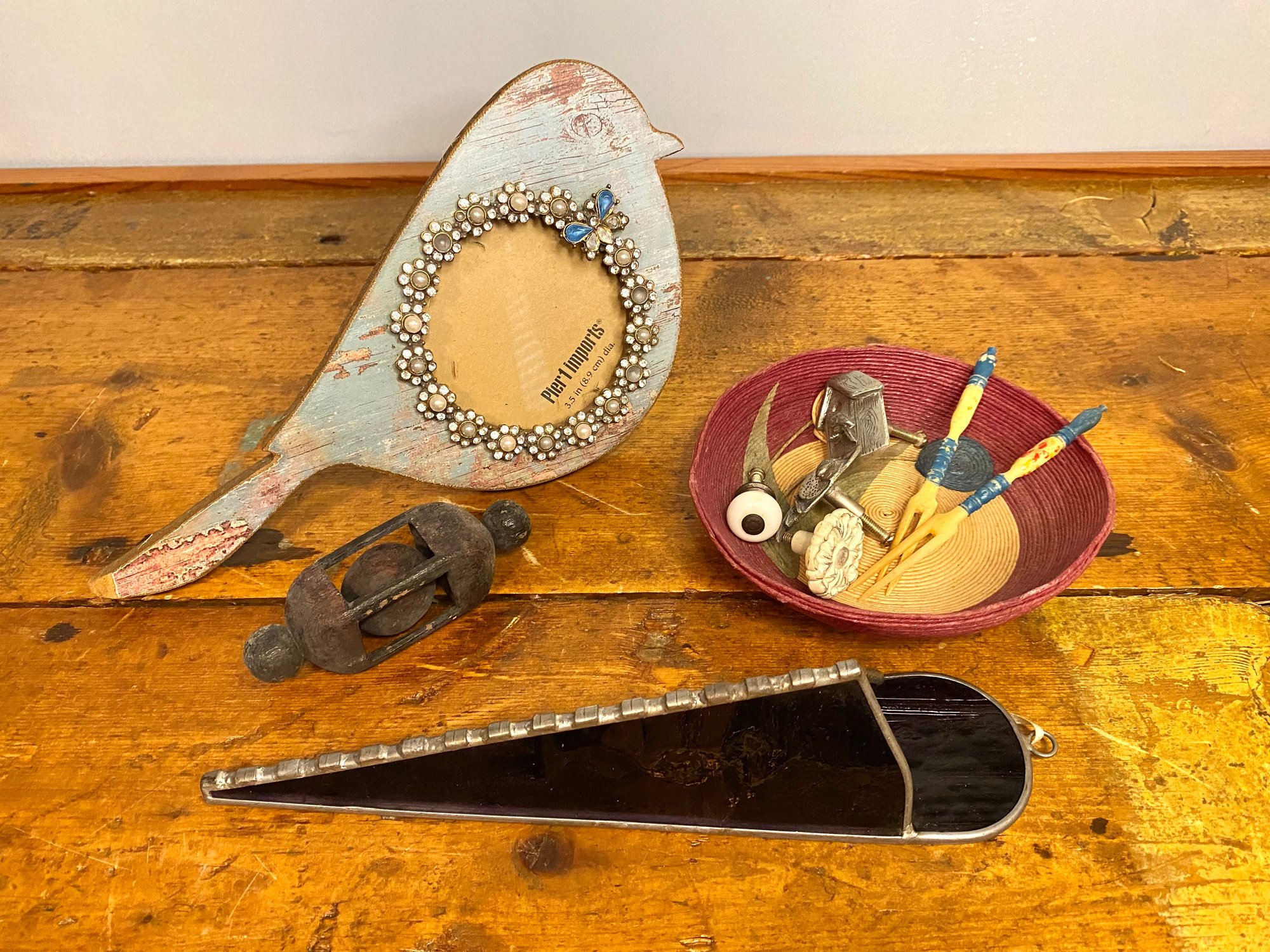 Bird Frame, Stain Glass Wall Picket And More 13910