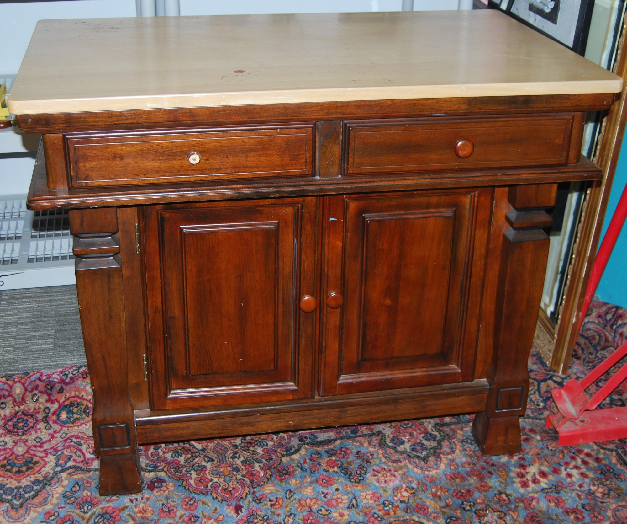 Wood Two Sided Buffet With Wood Top Missing Pull Some Scratches ...