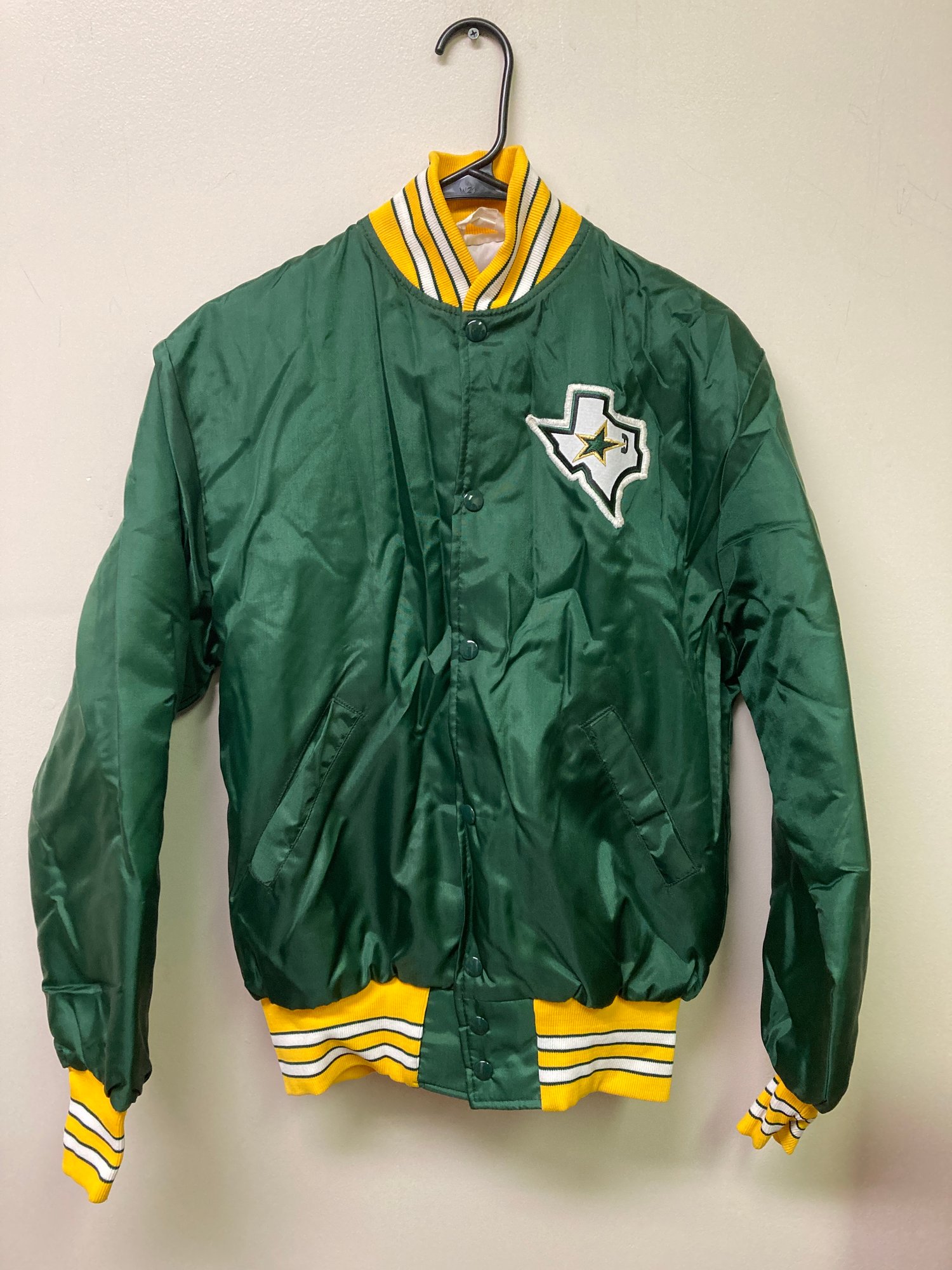 Vintage Satin Style Jacket With Texas Patch Logo #13121 | Auctionninja.com