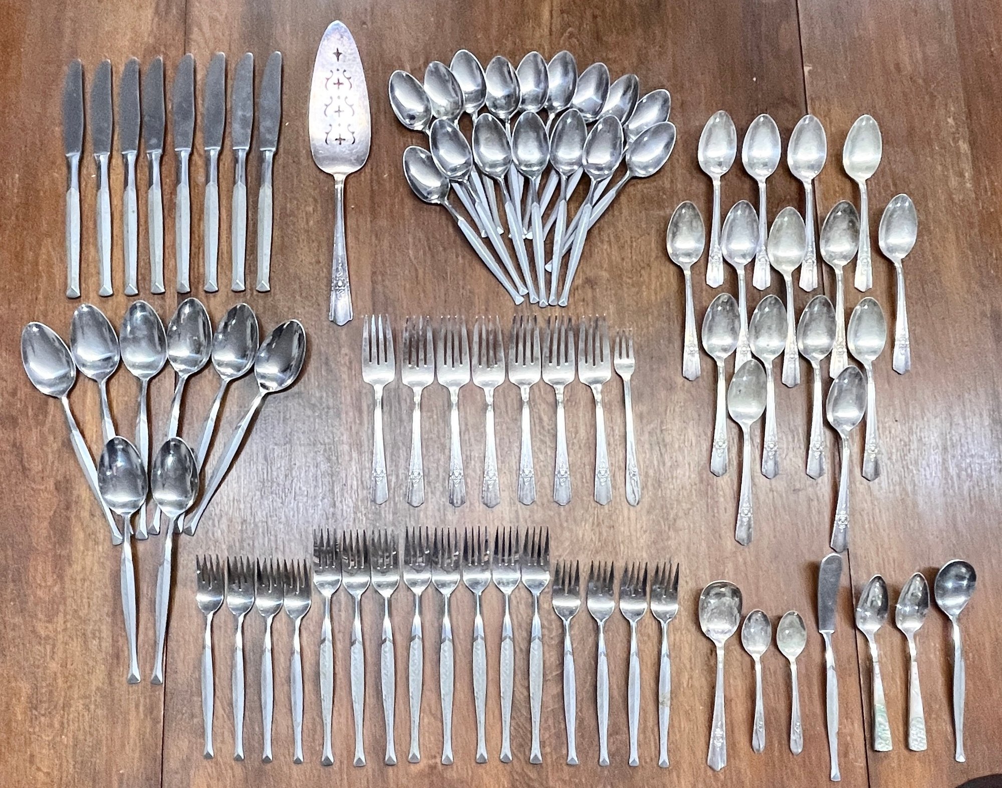 80 Pc. Silver Plated & Stainless Steel Japan Silverware Set #2175979 ...