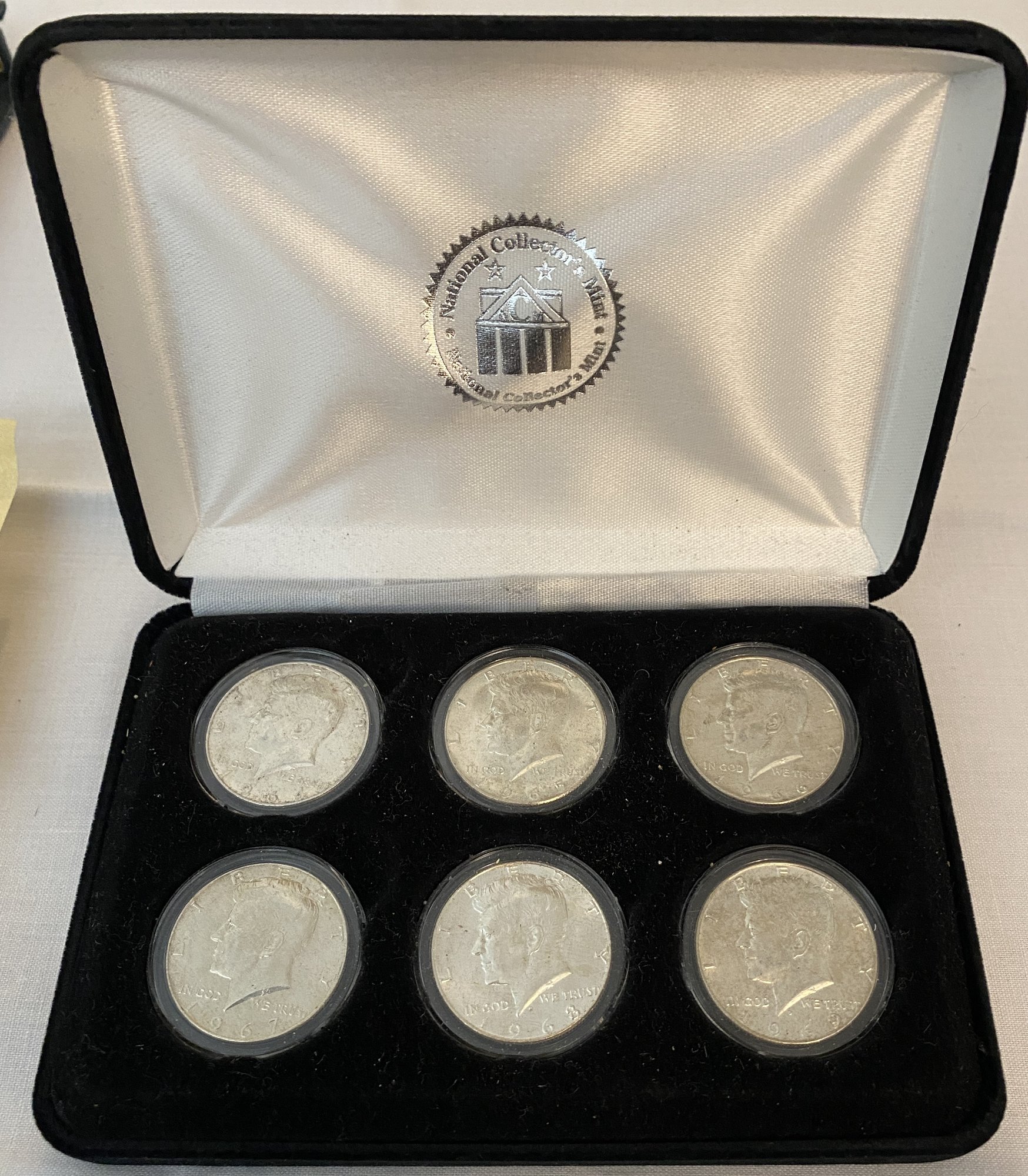 1964-1969 Kennedy 90% & 40% Silver Half Dollar 6 Coin Set Collector ...