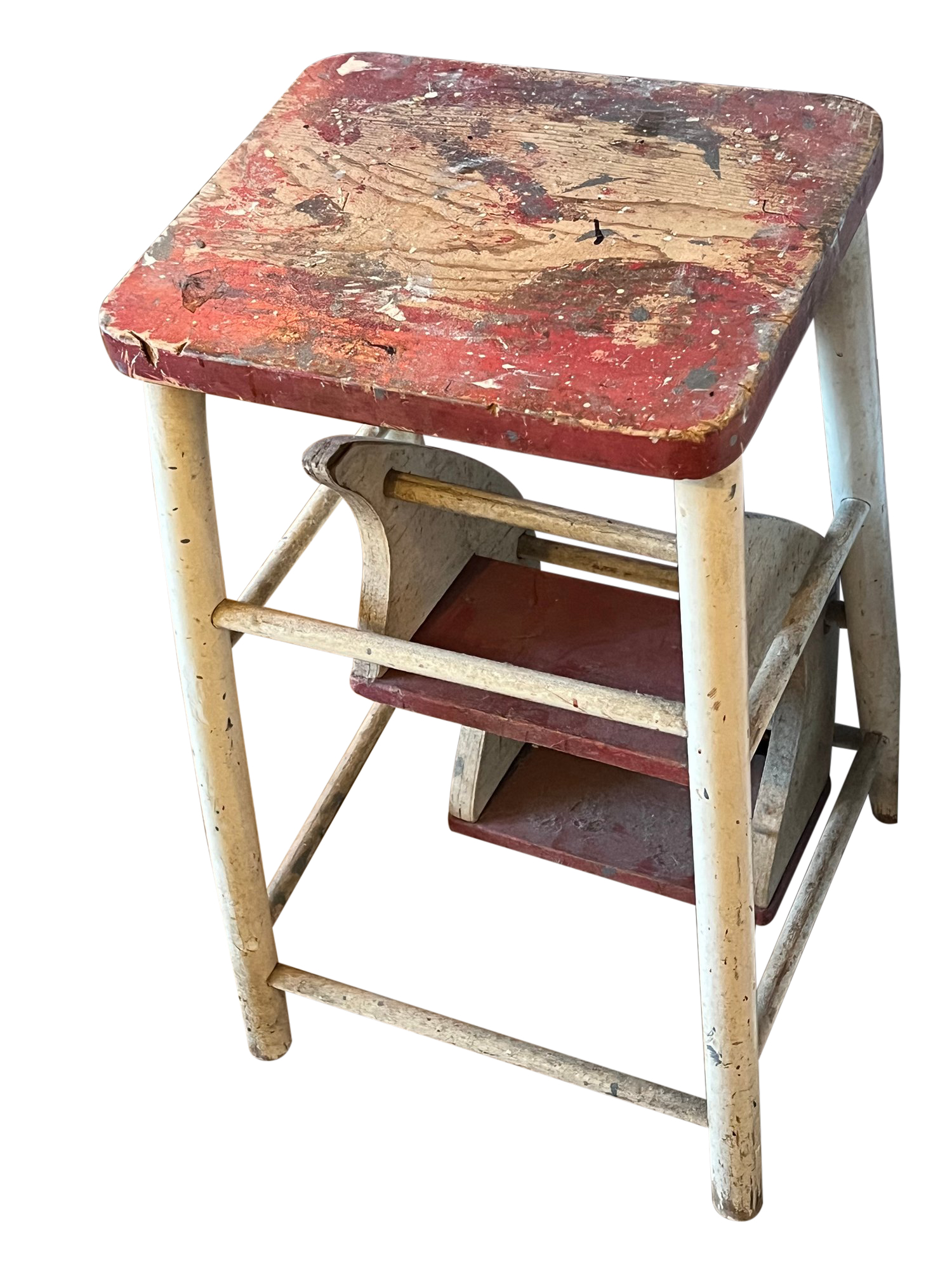 Antique Convertible Wooden Step Stool With Original Finish #20932 ...