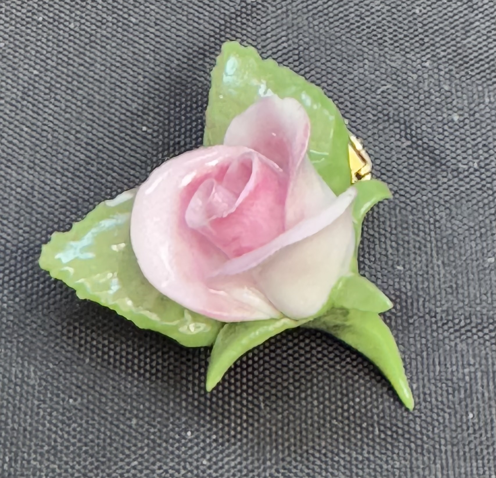 Ceramic Rose Pin Made In Germany #2040443 | Auctionninja.com