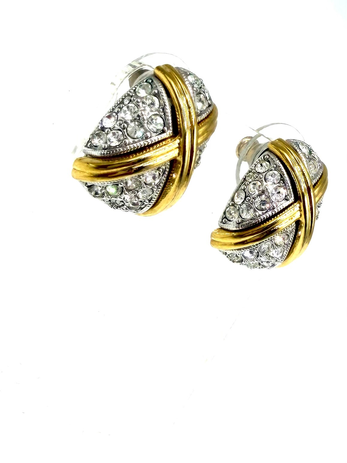 Fabulous Signed Joan Rivers Collection Silver Tone & Gold Tone Earrings ...