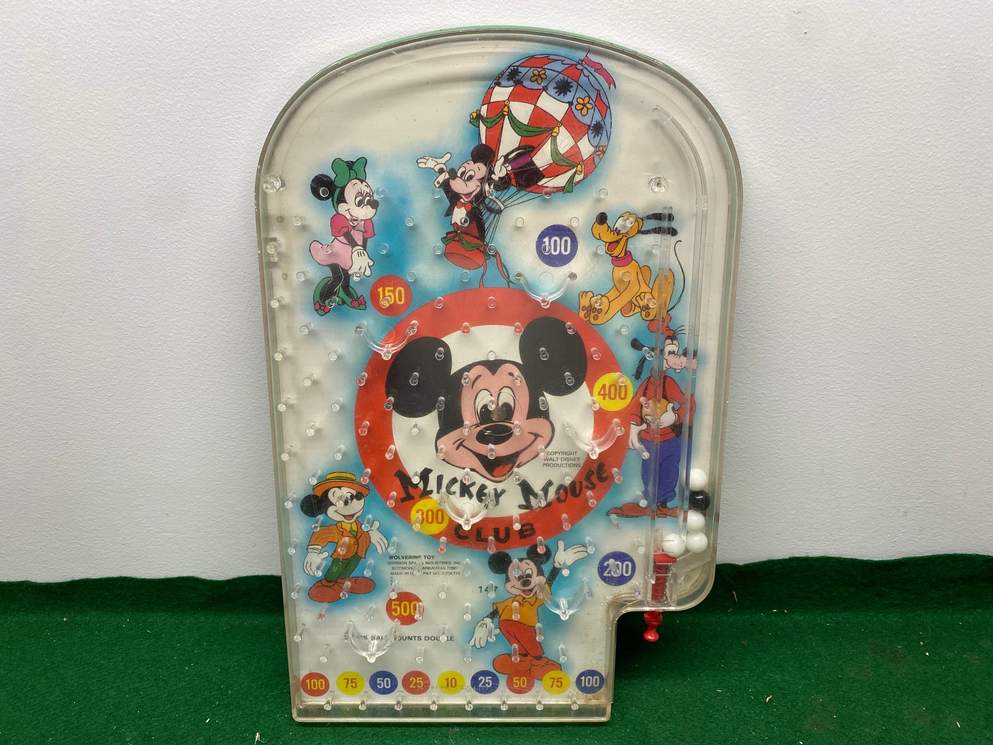 Vintage Mickey Mouse Club Pinball Game Toy By Wolverine Toy. Booneville ...