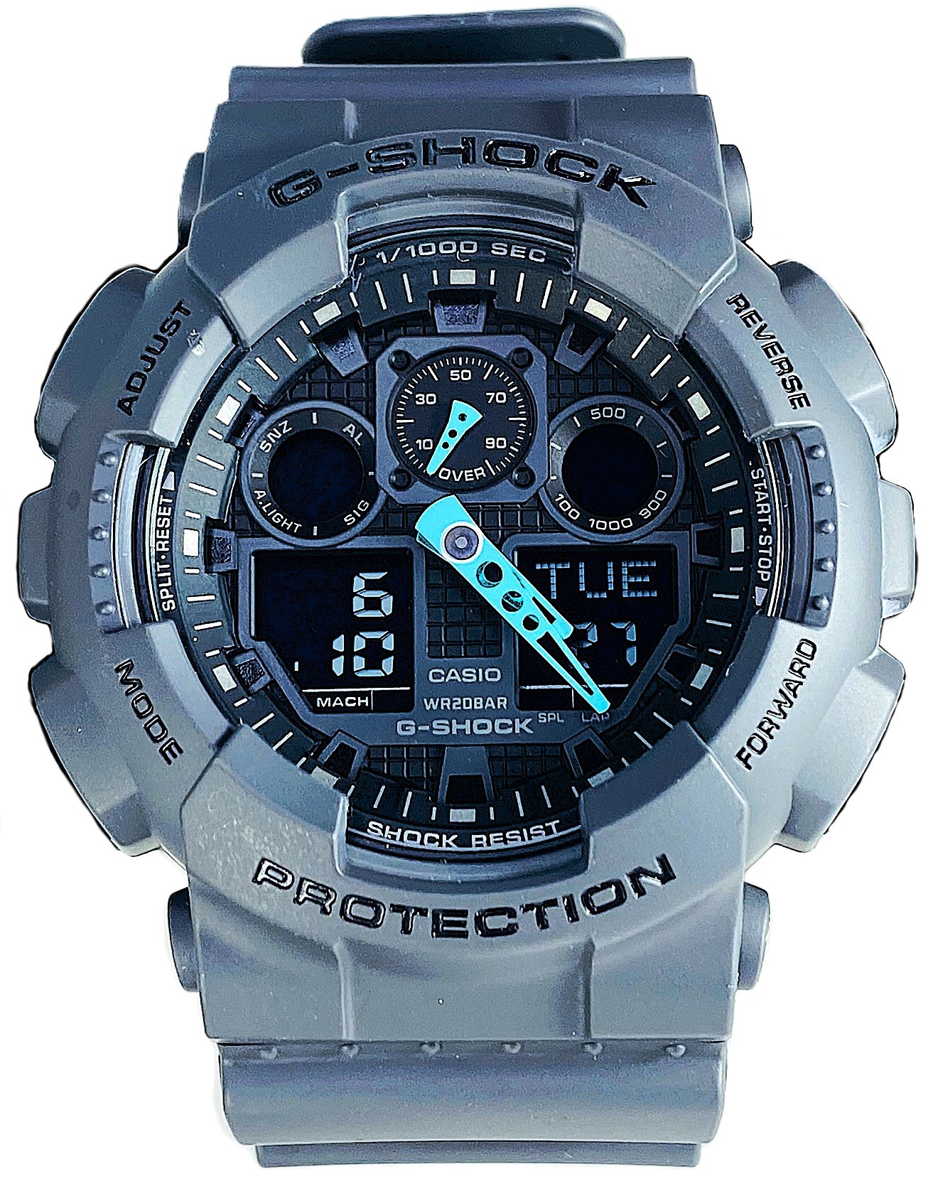 CASIO G-SHOCK ANALOG-DIGITAL GA-100 SERIES GA100C-8A (Dark Grey 
