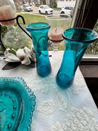 Vintage Pairpoint Plate, Vintage Blue, Vases, Plus!