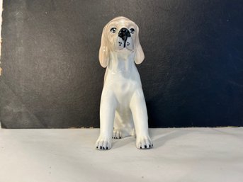 Antique / Vintage  Sitting Hound Porcelain Dog Figurine