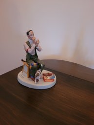 Norman Rockwell 'Man Threading A Needle' Figurine.