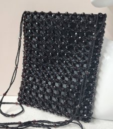 Valerie Stevens Black Amethyst Beaded Bag