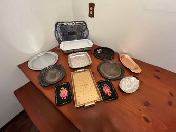 Metal Trays And Silverplate