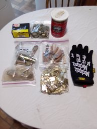 Miscellaneous Lot Of Hardware And Work Gloves