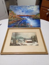 Lot Of Two Paintings / Artwork