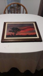 Painting On Canvas Signed Mallet 1973