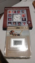 Photo Frame Wall Clock And Digital Desktop Photo Frame