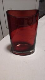 Red Glass Vase