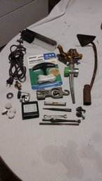 Miscellaneous Lot Of Items Old Golf Tools Stanley Level