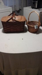 Lit Of 4 Items Ashland Basket A Picnic Basket Plus 2 Other Wicker Containers