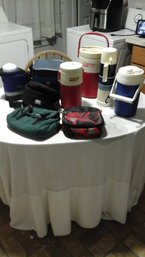 Lot Of 9 Coleman , Thermos, Insulated Containers