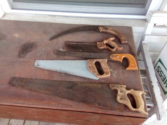 Lot Of 5 Hand Saws