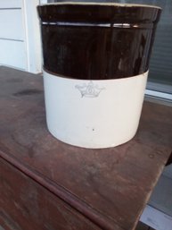 Vintage Two-tone Stoneware Crock