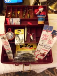 Tackle Box With New Lures And Hooks