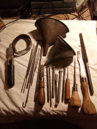 2 Old Funnels And Other Miscellaneous Tools