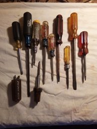 Lot Of 10 Screwdrivers At Least Two Craftsman And One Stanley