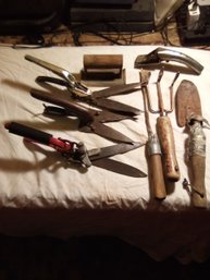 Vintage Grass Shears And Other Miscellaneous Gardening Items