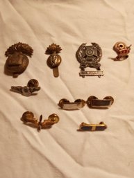 Military Badges/ Pins One Says Sterling Please Look Closely At Pictures