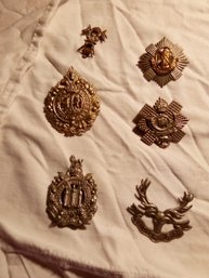 Lot Of 6 Military Cap Badges