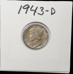 90% Silver 1943-D Mercury  Dime