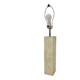 MCM Roughly Textured Italian Tavertine Marble Table Lamp