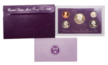 United States Mint Proof Set 1988 In Original Government Packaging With Specifications Page