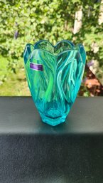 Waterford Crystal Sweet Memories Turquoise Vase