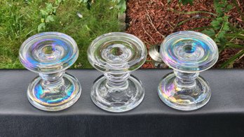 Iridescent Pillar Candle Holders