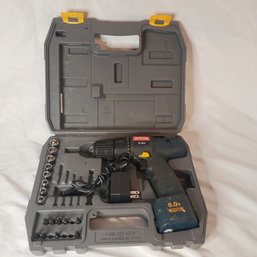 Ryobi 3/8 Drill Driver With Storage Case, Sockets/bits, & Cable