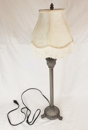 30' Table Lamp With Fringed Lampshade