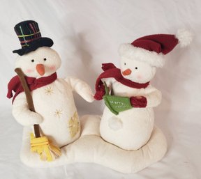 Vintage Hallmark Jingle Pals Caroling Singing Snowmen Couple