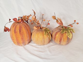 Trio Of Textured Pumpkins