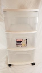 Sterilite Three Tiered Cart With Wheels