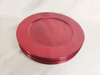 11 Pieces 13' Red Charger Plates