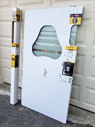 New - Delta Sliding Glass Bathtub Door And Track Kit Brushed Nickel Finish