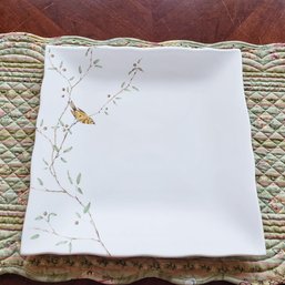 10' Fine China White 'Early Bird' Plate By 222 Fifth