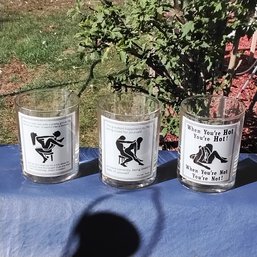 3 Adult Cocktail Glasses