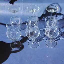 6 Crystal Wine  Glasses