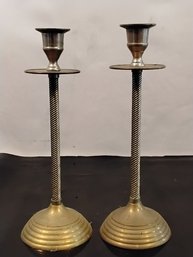 Vintage Brass Candle Holders