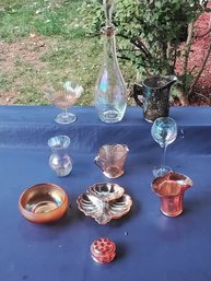 Collection Of Iridescent Glassware