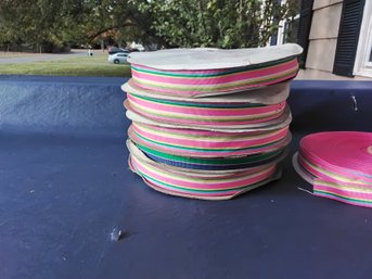 Rolls Of Striped Ribbon